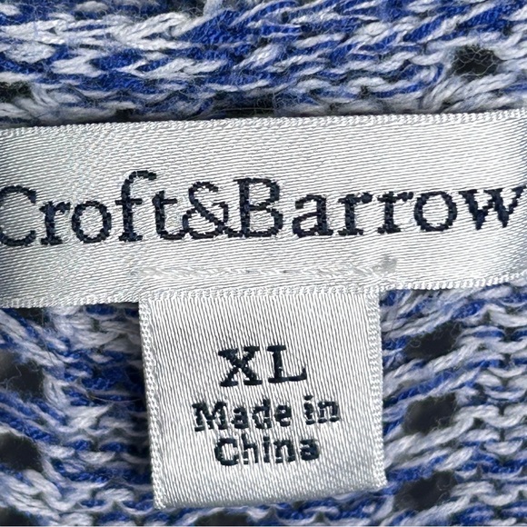 Croft & Barrow women’s blue dolman pointelle sweater size XL - Picture 7 of 7